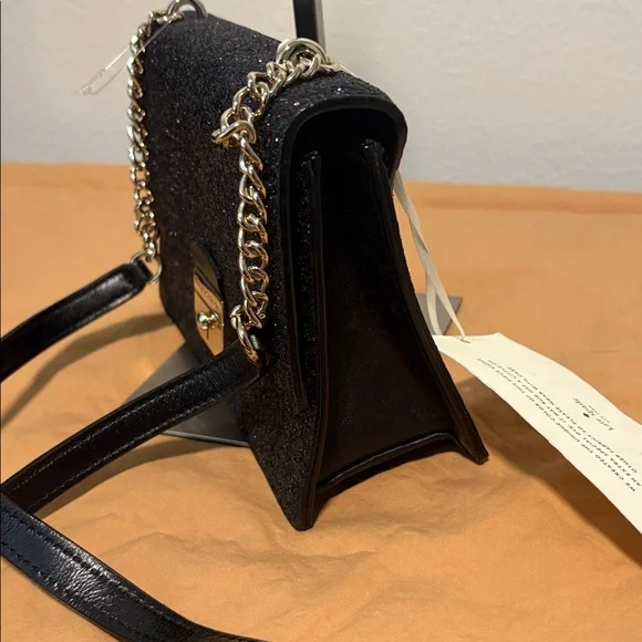 NWT Kate Spade New York Black Glitter Bag - Picture 4 of 10
